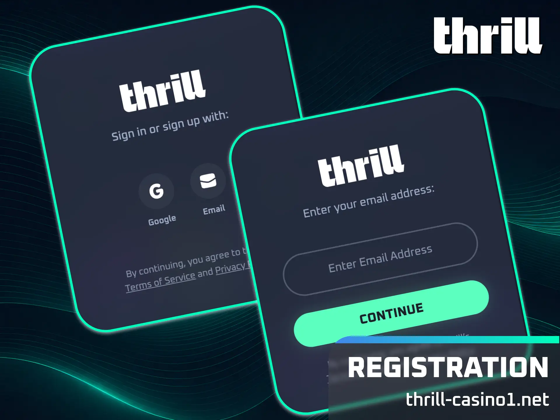 Follow the essential steps on how to create a Thrill account via the PWA.