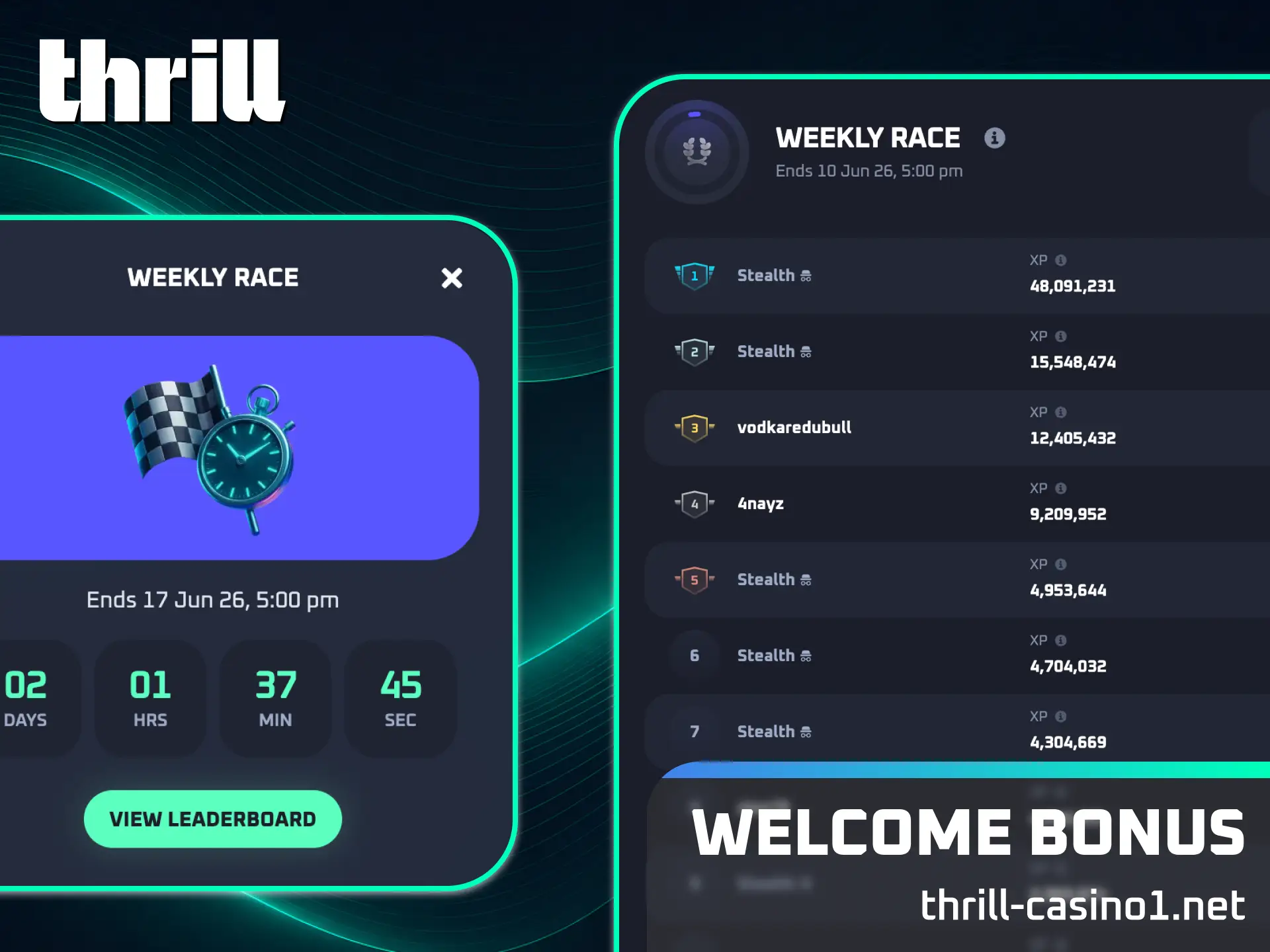 Claim a generous welcome bonus for cricket betting at Thrill to boost your initial wagering.