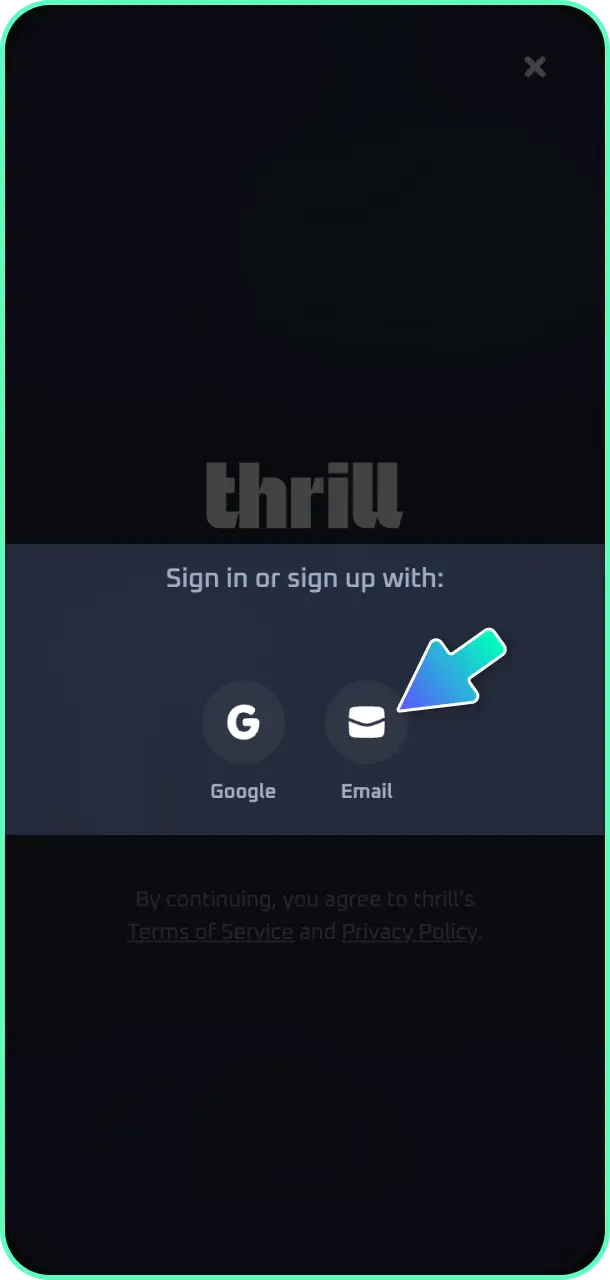 Input your personal credentials to log in to your account securely at Thrill cricket.