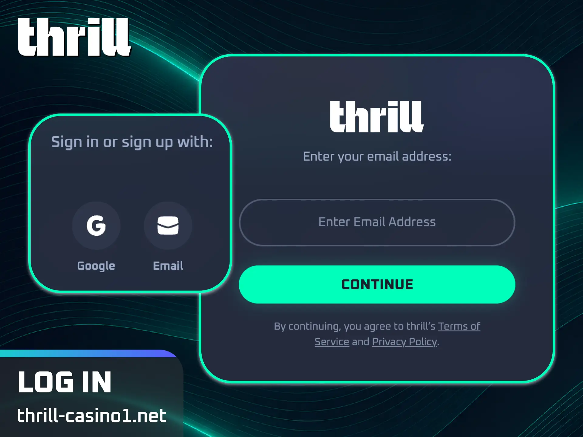 Log in to your Thrill account to access top casino games.