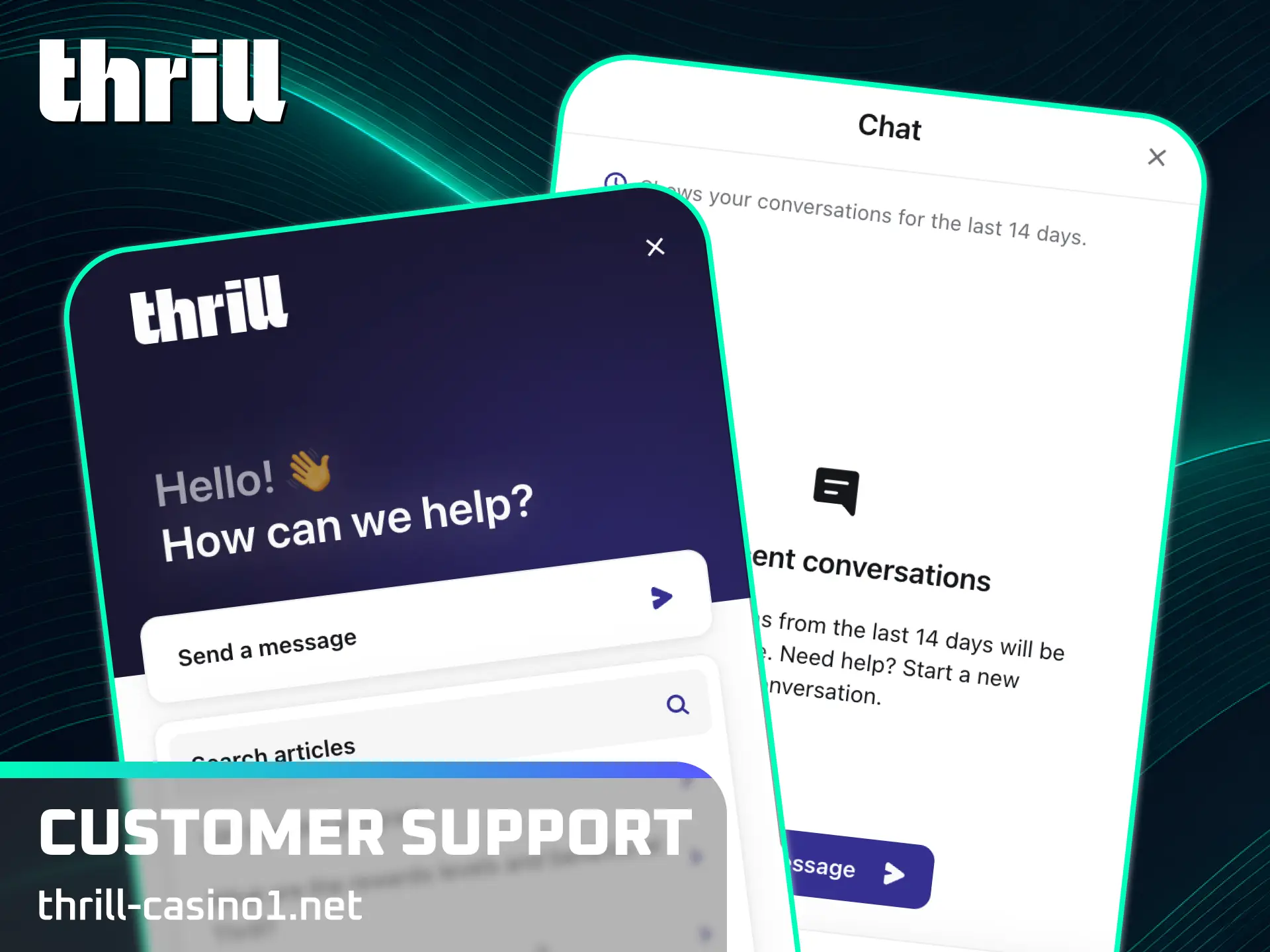 Contact professional customer support at Thrill for any betting assistance.