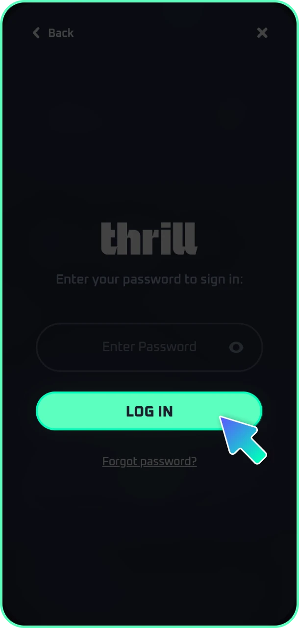 Submit the secure sign-in authorization form to instantly access your account on the Thrill platform.