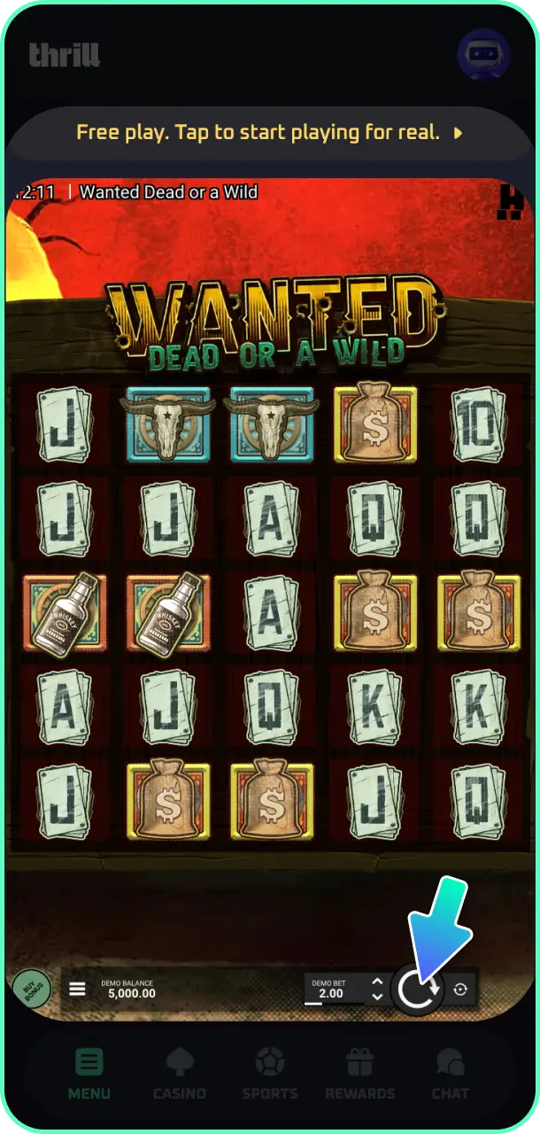 Spin and track your winnings to enjoy your sessions at Thrill slots.