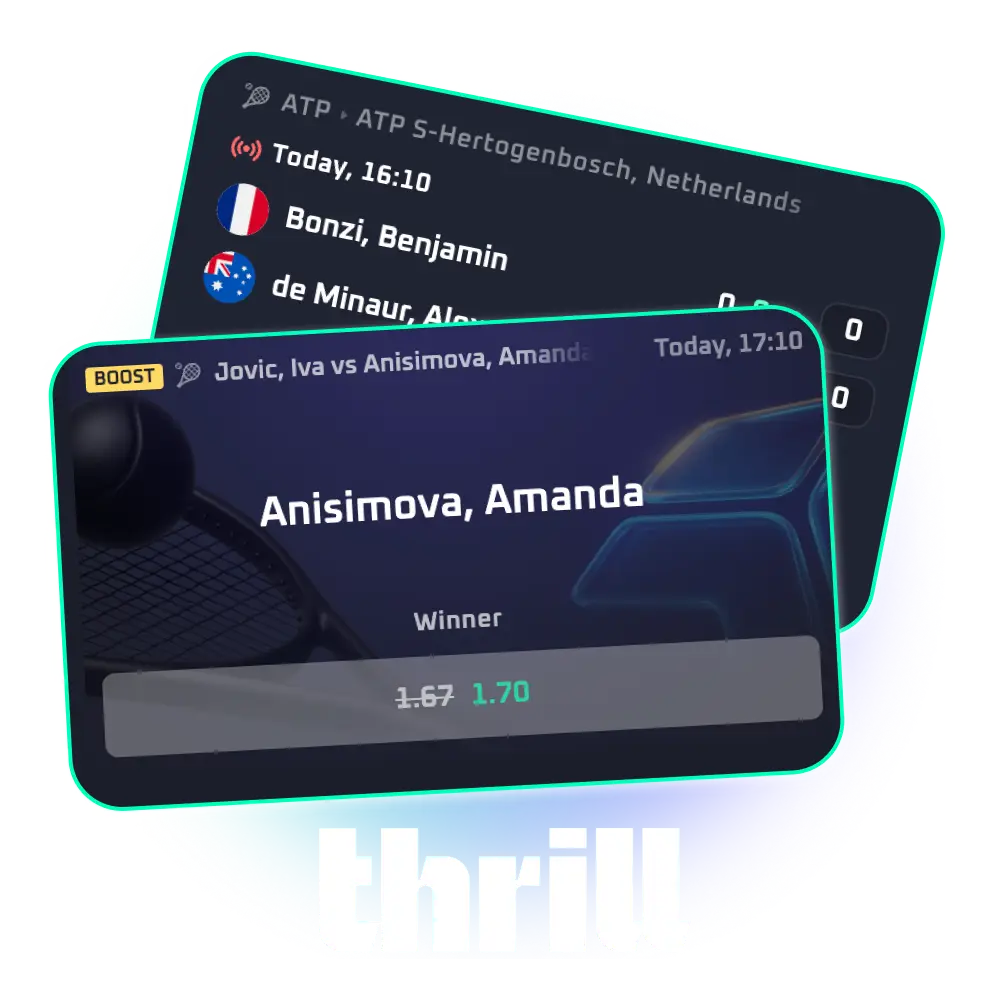 Try profitable sports wagering and enjoy Thrill tennis betting in India today.