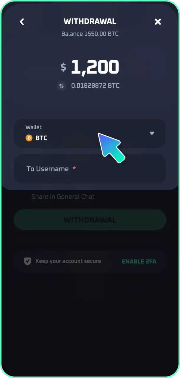 Enter the withdrawal amount and account details carefully into the Thrill form.